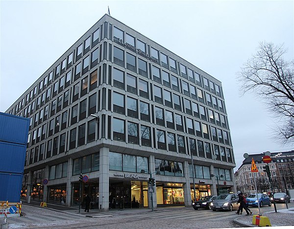 Building occupied by Hannes Snellman Attorneys Ltd, a major law firm operating in Finland, Sweden and Russia, on the Eteläesplanadi street in Helsinki