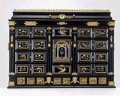 The Evelyn Cabinet—Inlaid with panels of Florentine pietre dure; Italy, 1644–46