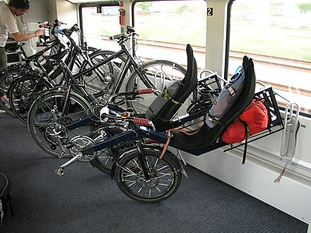 Bikes on a German intercity train