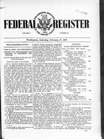 Thumbnail for File:Federal Register 1940-02-17- Vol 5 Iss 34 (IA sim federal-register-find 1940-02-17 5 34).pdf