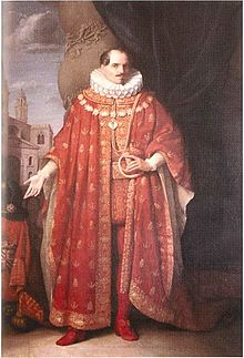 Ferdinando Cavriani con le vesti dell'Ordine del Redentore.