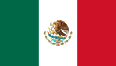דגל מקסיקו - טריקולור מוטען בסמל