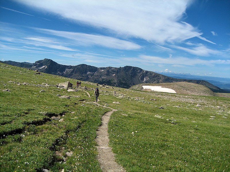 File:Flattop Mountain and trail.jpg