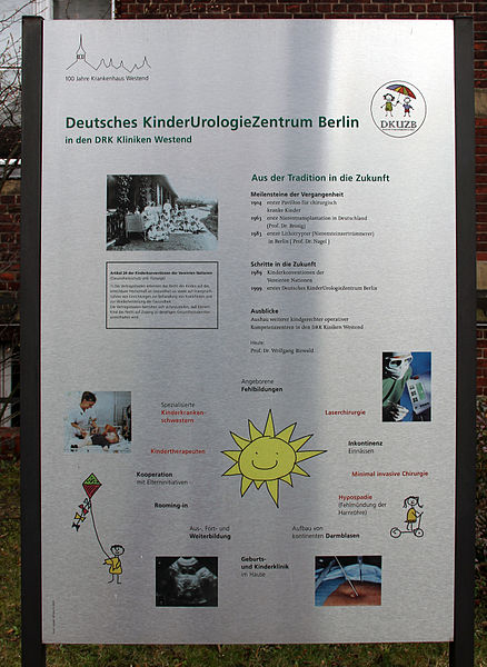 File:Gedenktafel Spandauer Damm 130 (Westend) Kinder Urologie.jpg