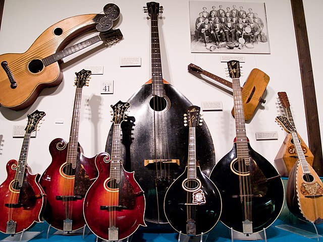 Gibson line of Mandolin orchestra instruments, early 1900s.