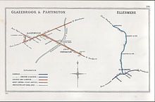 A 1903 Railway Clearing House map showing (left) railways in the vicinity of Partington Glazebrook & Partington Ellesmere RJD 138.jpg