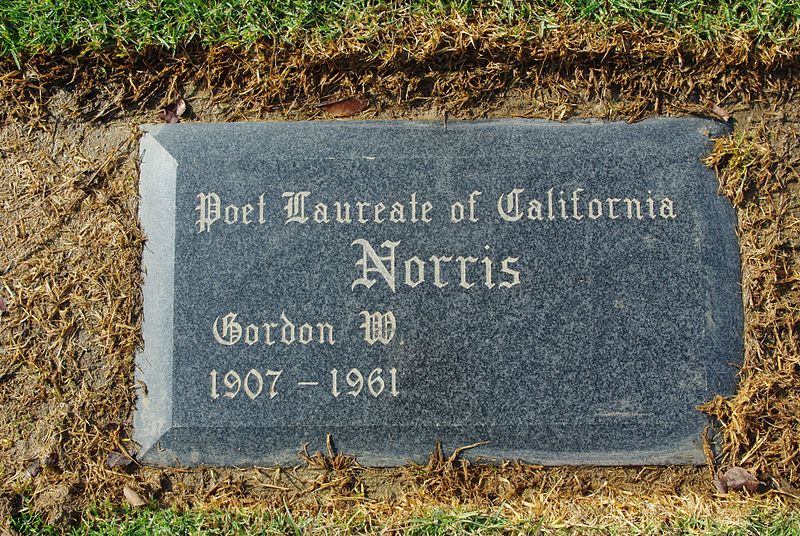 File:Grave marker of California poet laureate Gordon W. Norris.jpg