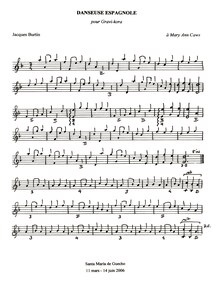 Gravi-kora score by Jacques Burtin Gravi-kora Sheet Music (Jacques Burtin).tiff