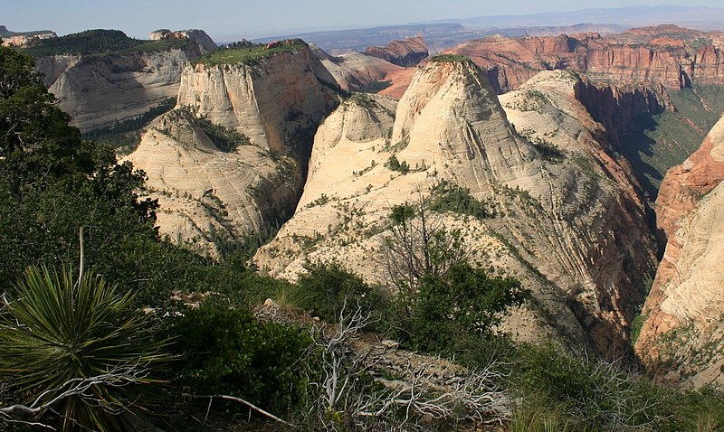 File:Hiking The West Rim Of Zion.jpg
