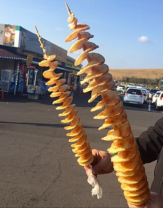 <span class="mw-page-title-main">Tornado potato</span> South Korean street food