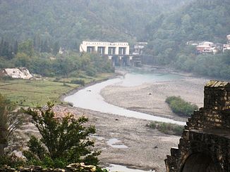 Centrală hidroelectrică pe Rioni lângă Kutaisi