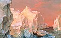 «Այսբերգները և նավաբեկությունը մայրամուտին» (անգլ.՝ Icebergs and Wreck in Sunset, 1860, մասնավոր հավաքածու)