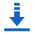 Down-looking arrow over a flat surface (a line)