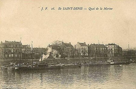 Ile Saint Denis.Quai de la Marine