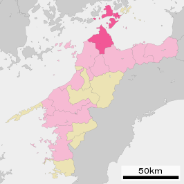 Situering van Imabari in de prefectuur Ehime