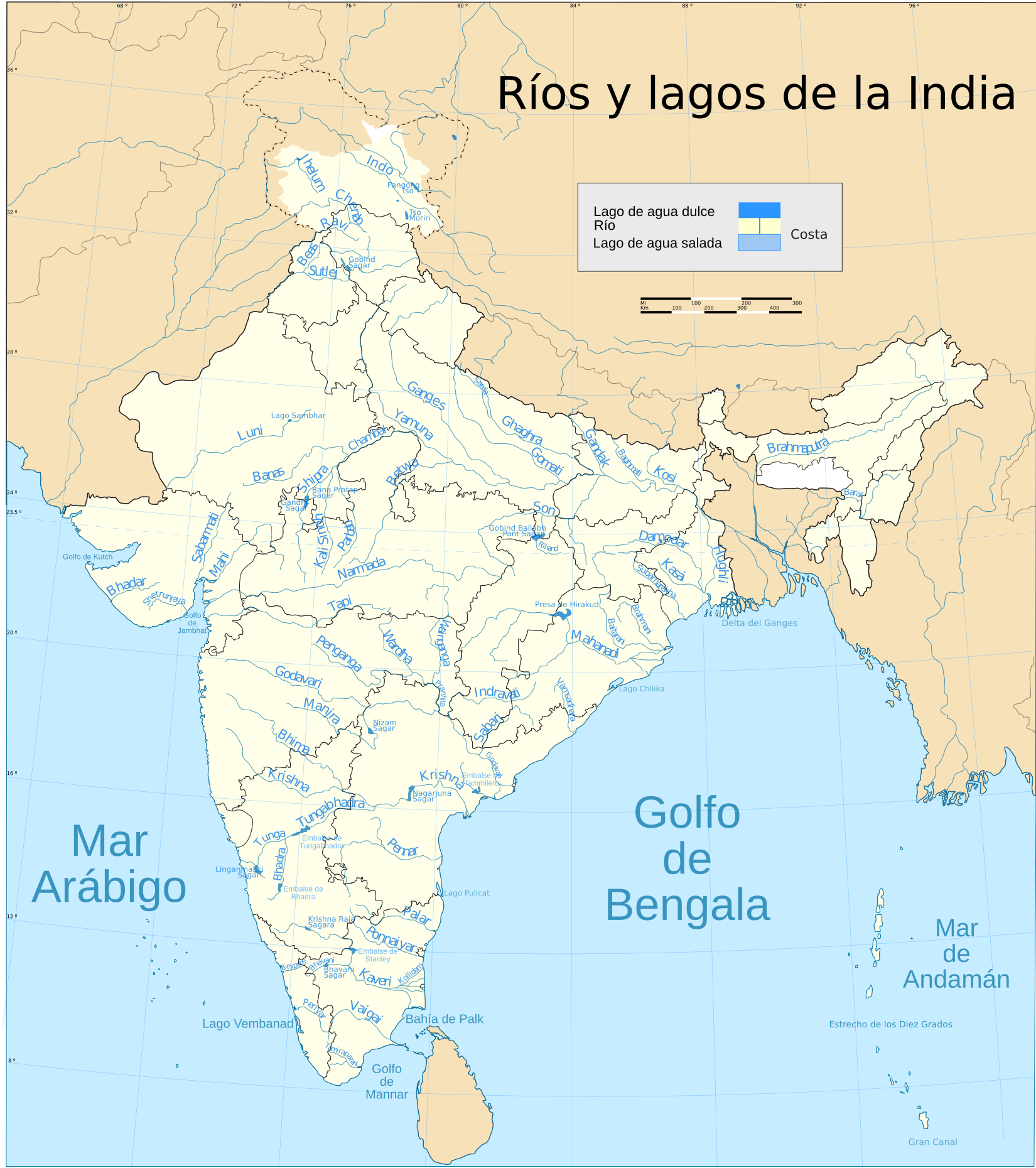 map of india rivers