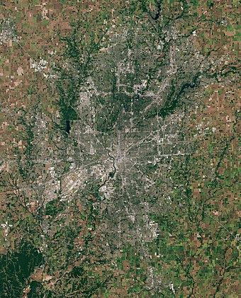 Sentinel-2 true-color image of the Indianapolis metropolitan area
