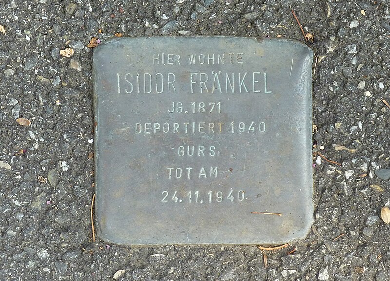 File:Isidor Fränkel-Stolperstein.jpg