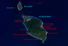 Карта островов Лас-Трес-Мариас