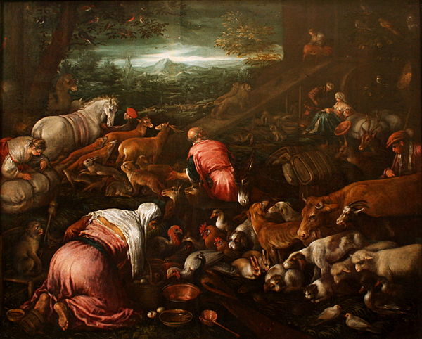 Noah prepares to leave the antediluvian world, Jacopo Bassano and assistants, 1579