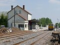 Bahnhof Jarnac mit einem Güterzug