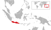 Lokasi Jawa di Peta Dunia.