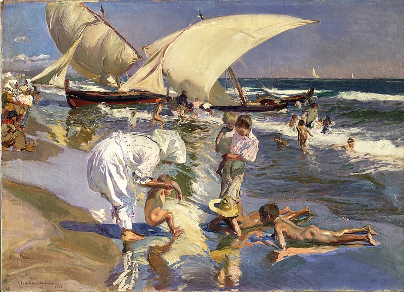File:Joaquin Sorolla, 1908 - Beach of Valencia by Morning Light.jpg