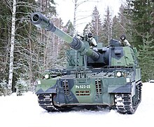 Finnish Army K9FIN Moukari K9FIN Moukari self-propelled artillery.jpg