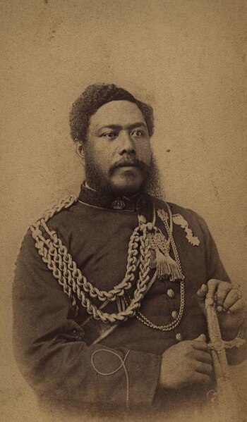Kalākaua, photograph by Joseph W. King, c. 1860s