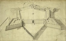 Sketch of Castle of Good Hope Courtyard in 1680 Kasteel de Goede Hoop circa 1680.jpg