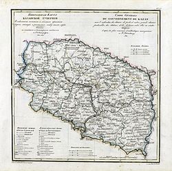 Kuvernementin kartta (1822).