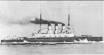 1905年，正在進行海試的「波將金·塔夫里切斯基親王」號。