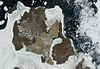 Снимок острова Котельный со спутника