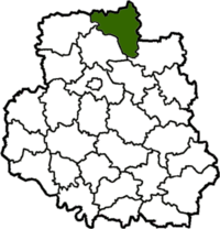 Казятынскі раён на мапе
