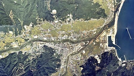 Kuji city center area Aerial photograph.1977.jpg