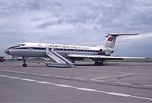 A Tupolev Tu-134 of Kyrgyzstan Airlines in 1995.