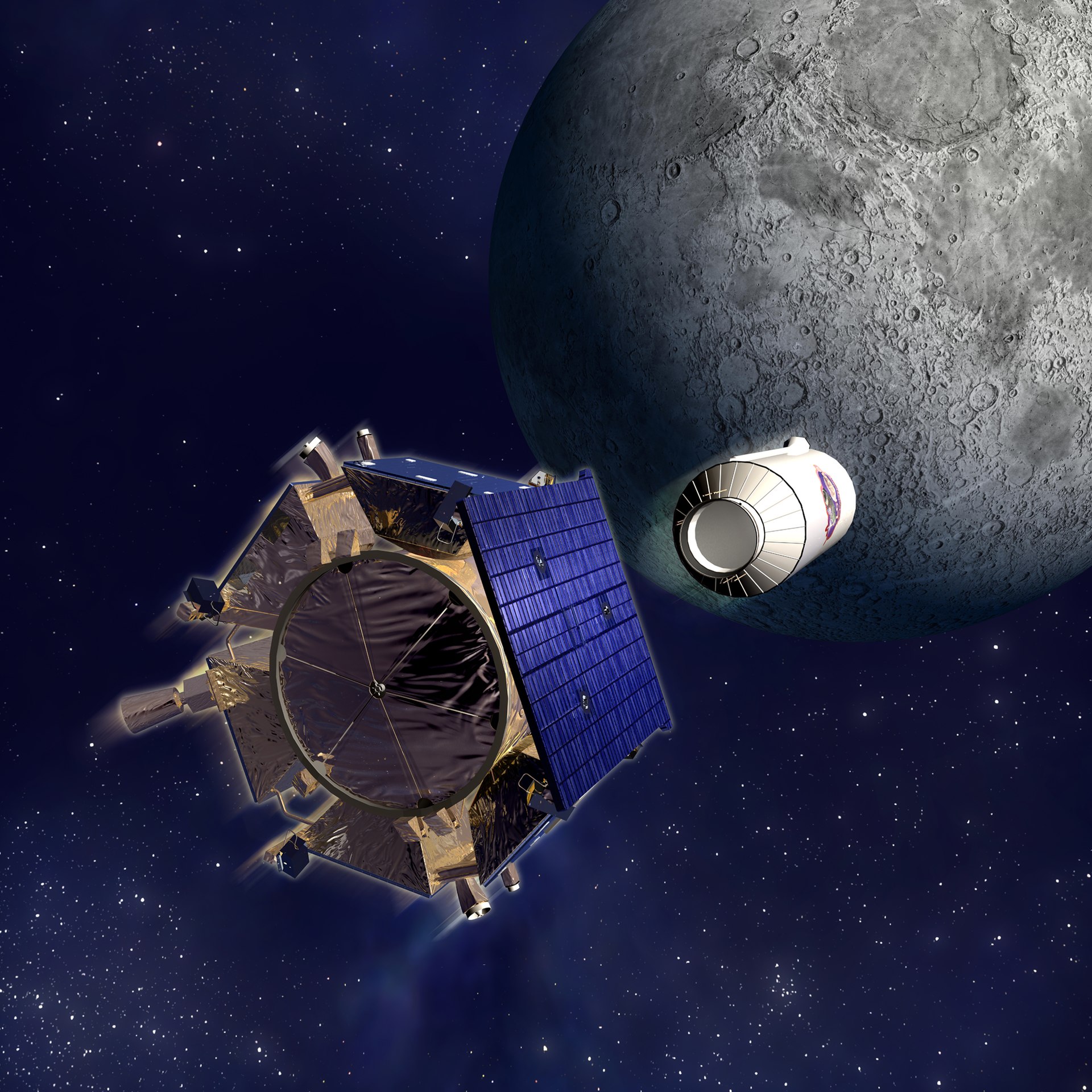 LCROSS Centaur rocket stage heading for Moon