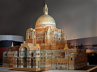 Architectural model of unrealised design for Liverpool Metropolitan Cathedral (1933)