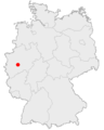 Position of Remscheid in Germany