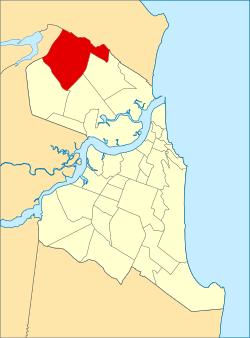 Localização do bairro Lagoa Azul no mapa de Natal