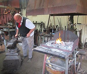 Laidley Pioneer Village blacksmith demonstration April 2022 Laidley Pioneer Village blacksmith demonstration April 2022.jpg