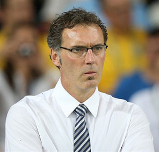 Portrait de Laurent Blanc lors d'un match