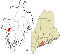 Lincoln County Maine incorporated and unincorporated areas Wiscasset (CDP) highlighted.svg