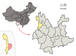 Comté autonome de Lanping Bai et Pumi - Carte