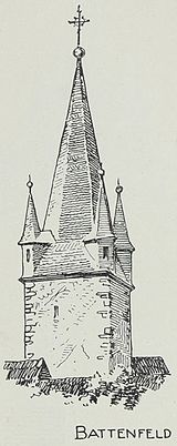 Kirchturm der evangelischen Kirche Battenfeld