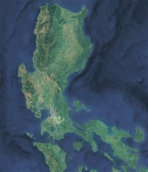 Luzon satellite image captured by Sentinel-2 in 2016