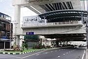 Tha Phra station is the only self-interchange station in the entire Bangkok Mass Rapid Transit System. The station is located directly above the Tha Phra underpass and Tha Phra overpass.