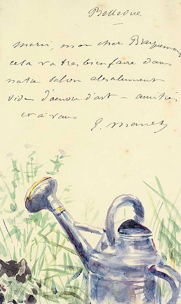 File:Manet - Lettre à Bracquemond (L'arrosoir), lot-4858750.jpg