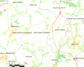 Mapa obce Saint-Martin-Sepert