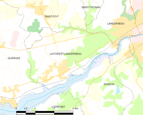 Poziția localității La Forest-Landerneau